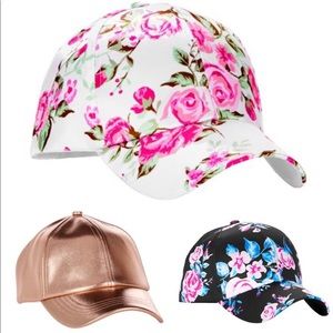 Women's Floral Satin Baseball Hat